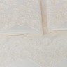 Постельное белье TIVOLYO с кружевом "MINOSO", 2-х спальное (евро), кремовый