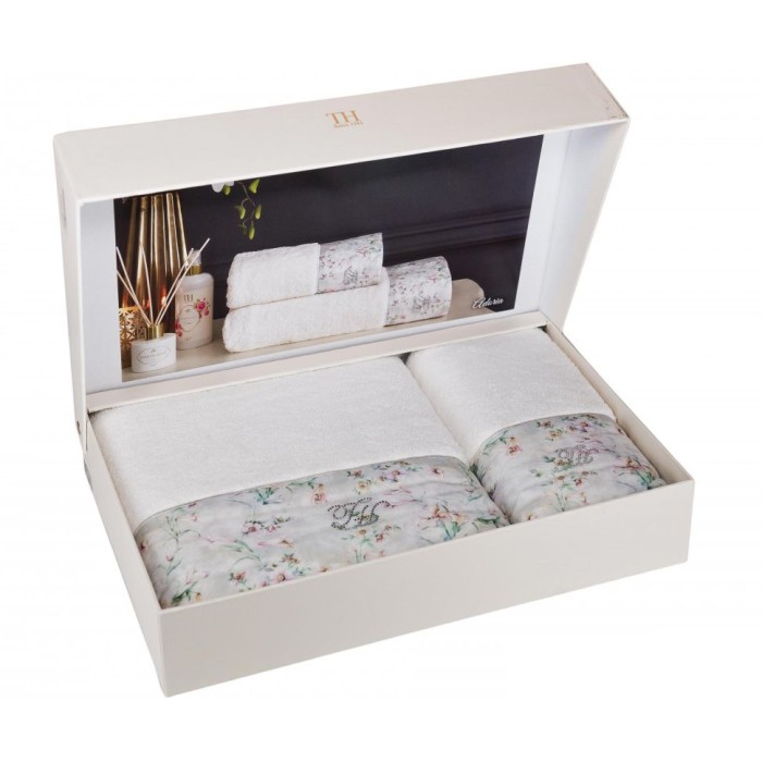 Набор полотенец Tivolyo "Adoria", 2 шт, кремовый