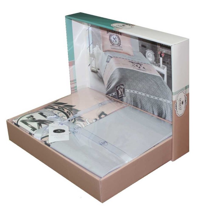 Постельное белье Do&Co ранфорс "Clara", 1,5 спальное, розовый