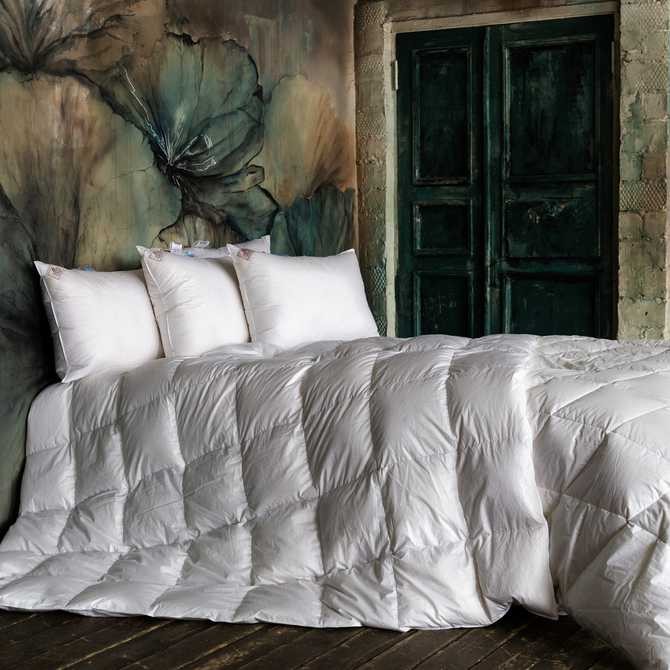 Одеяло German Grass пуховое "Royal Down", 200x200 см, всесезонное