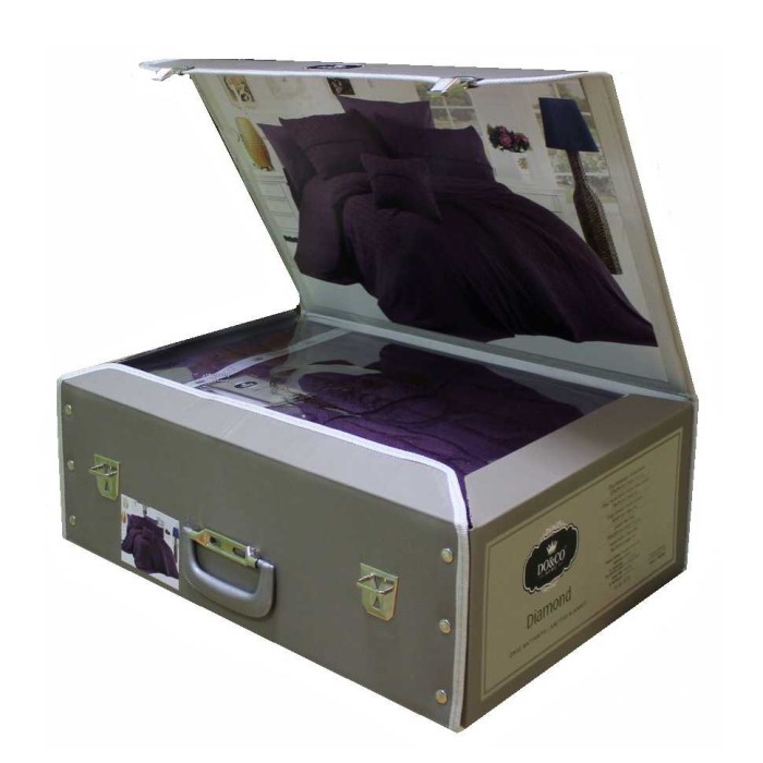 Постельное белье Do&Co с пледом "Success", 2-х спальное (евро), хаки