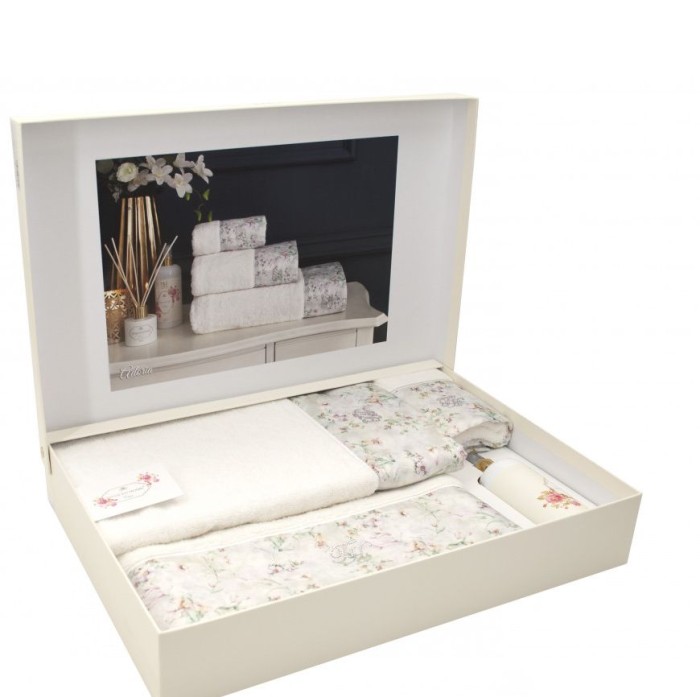 Набор полотенец Tivolyo "Adoria", 3 шт, кремовый