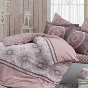 Постельное белье HOBBY "SILVANA", 2-х спальное (евро), пудра