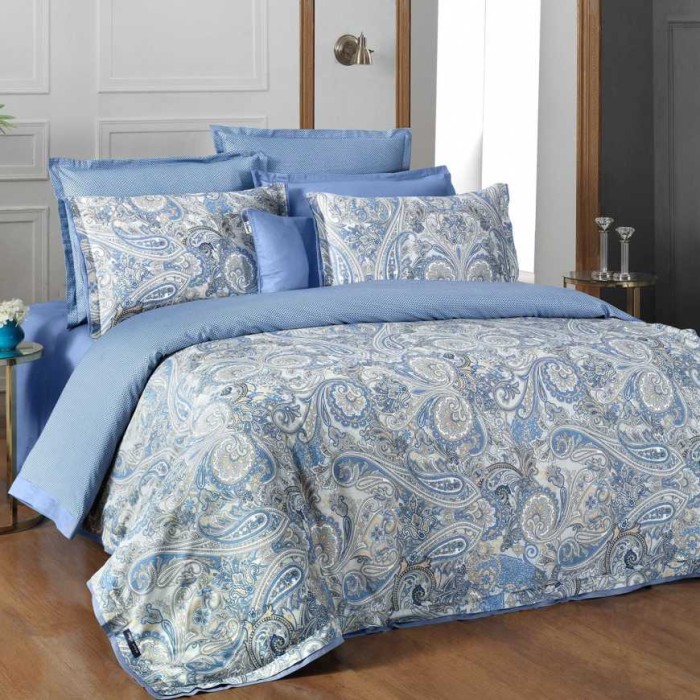 Постельное белье Sarev "Volga", семейное, синий