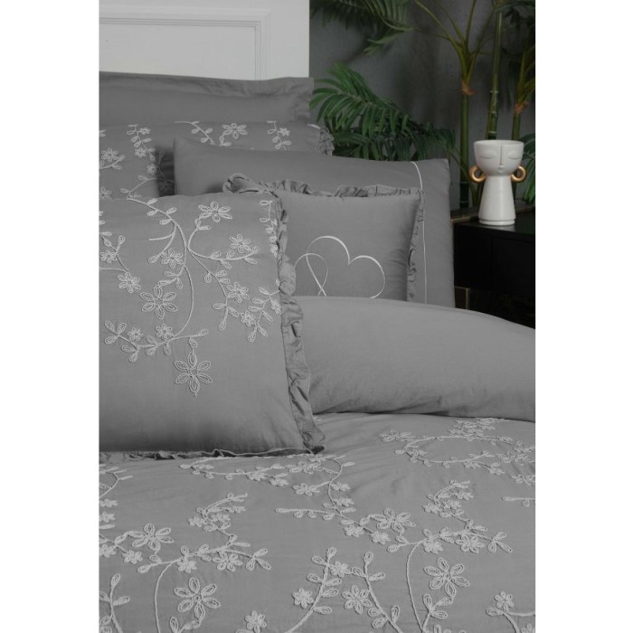 Постельное белье Sarev "Buda", 2-х спальное (евро), серый