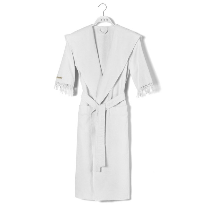 Халат Hamam "Meyzer Tassels", L-XL, белый