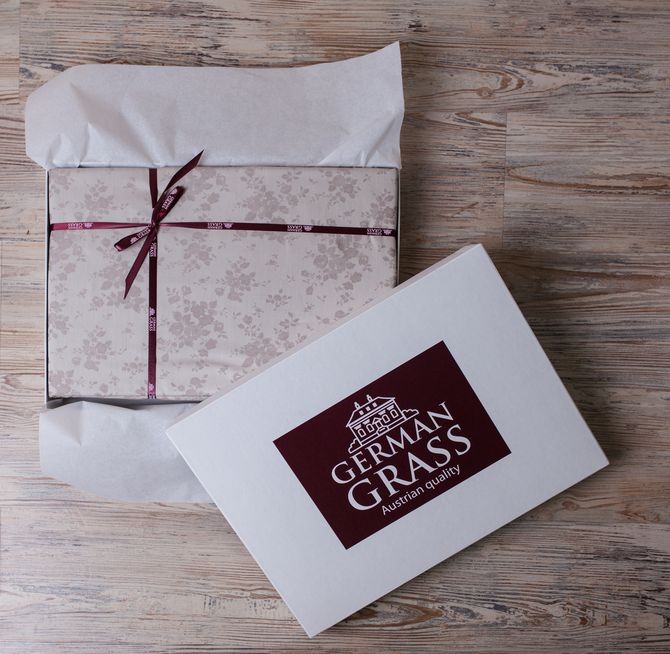 Постельное белье German Grass "Silver Palette Grass", семейное, серебристый