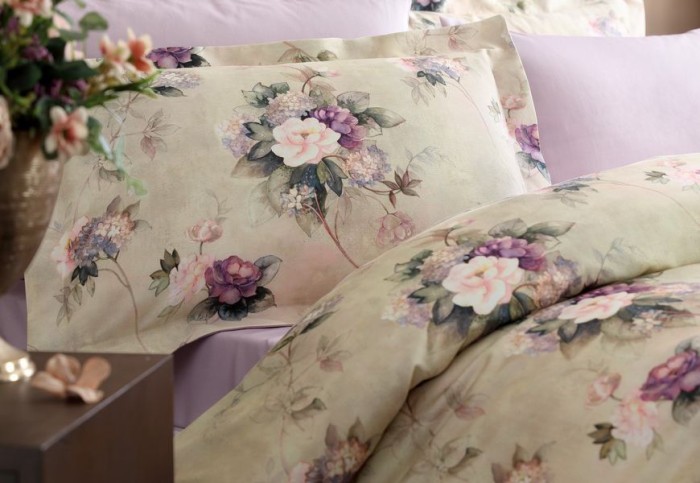 Постельное белье Tivolyo Deluxe "Belissa", 2-х спальное (евро), бежевый