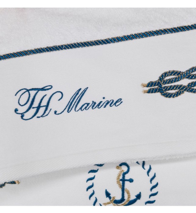 Набор полотенец Tivolyo "Anchor", 2 шт, белый