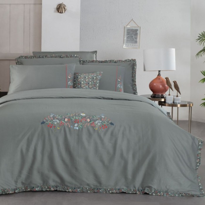 Постельное белье Sarev "Nitra", 2-х спальное (евро), серый