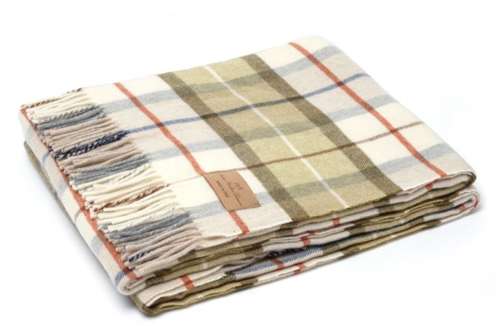 Плед IWT Srl шерсть "Sorrento 1", 150x200 cм, оливковый