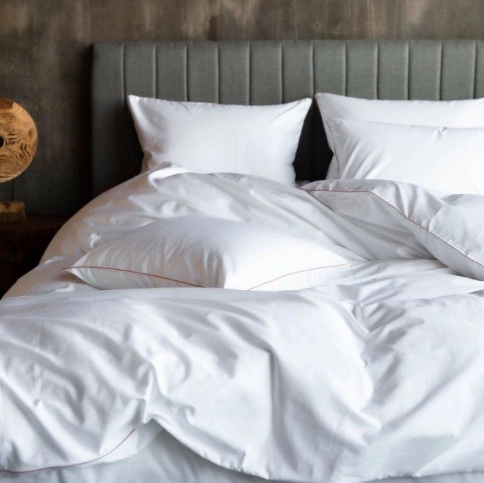 Пододеяльник German Grass "Innsbruck Rose", 150x200 см, белый, розовый кант