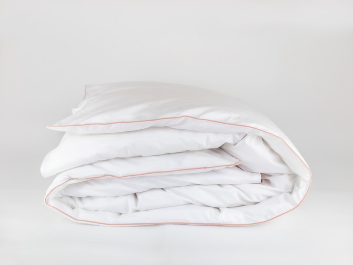 Пододеяльник German Grass "Innsbruck Rose", 150x200 см, белый, розовый кант