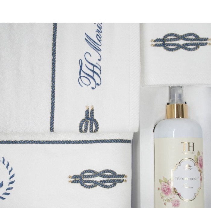 Набор полотенец Tivolyo "Anchor", 3 шт, белый