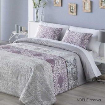 Покрывало с наволочками ANTILO "ADELIE MALVA", 250x270 см, сиреневый