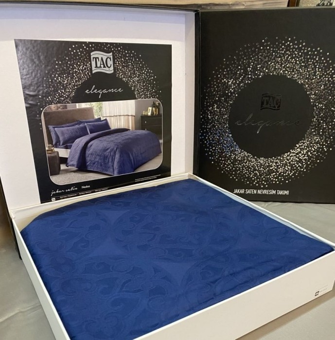 Постельное белье Tac Jakar "Nodus", 2-х спальное (евро), синий