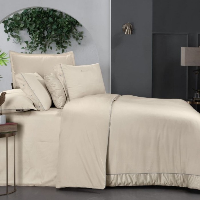 Постельное белье Sarev "Voronej", 2-х спальное (евро), кремовый