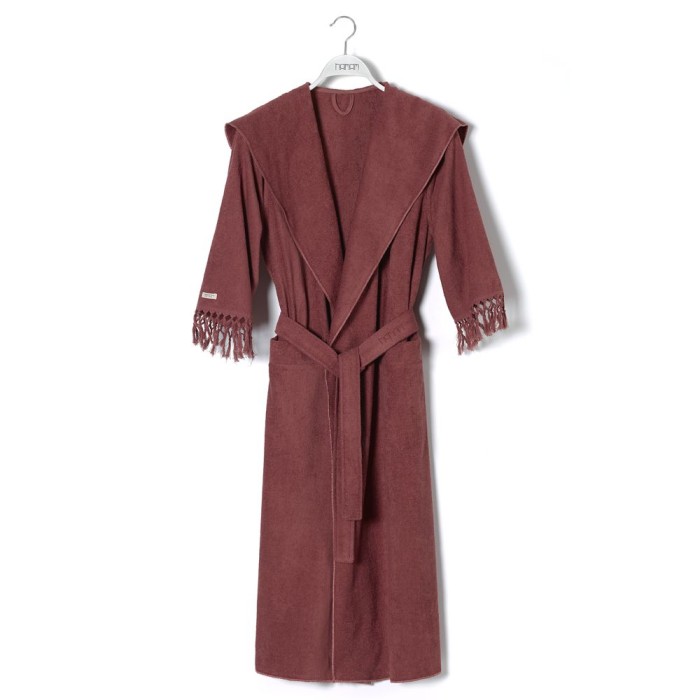 Халат Hamam "Meyzer Tassels", S-M, светлый бордо