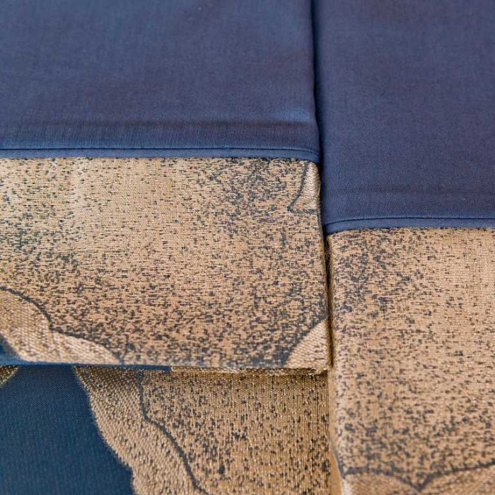 Постельное белье Tivolyo с вышивкой "Berta", 2-х спальное (евро), синий