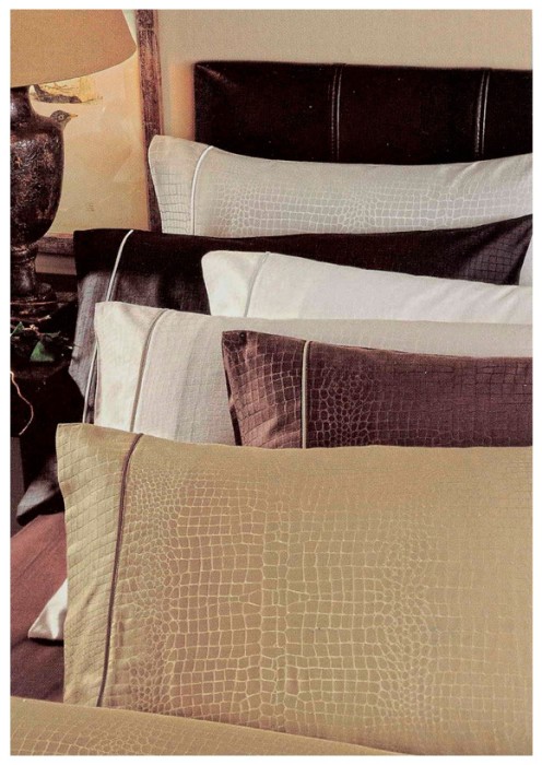 Постельное белье Valeron "Crocodile", king-size, белый