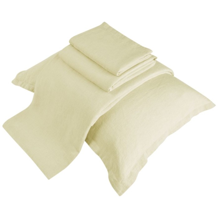 Простыня Hamam "Wrinkle Washed", 270x310 см, слоновая кость