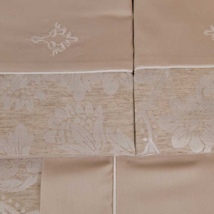 Постельное белье Tivolyo лён "Fortuny", 2-х спальное (евро), бежевый