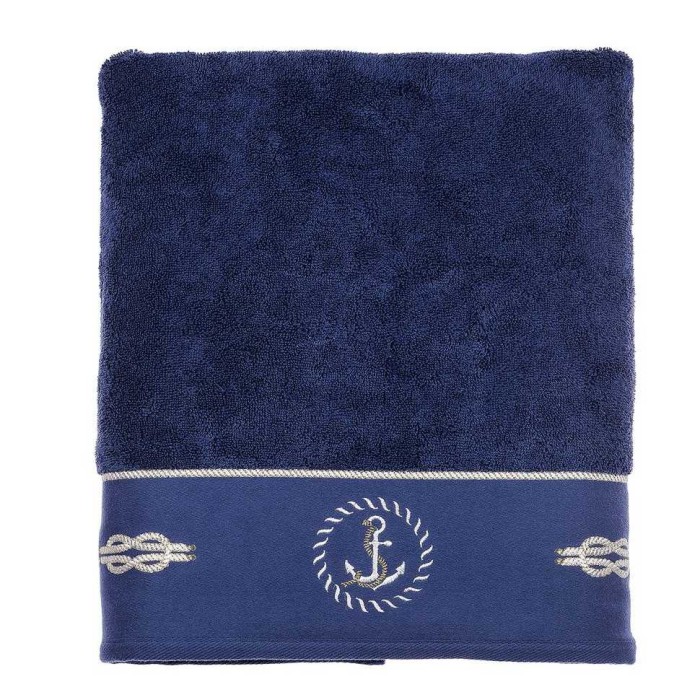 Набор полотенец Tivolyo "Anchor", 2 шт, синий