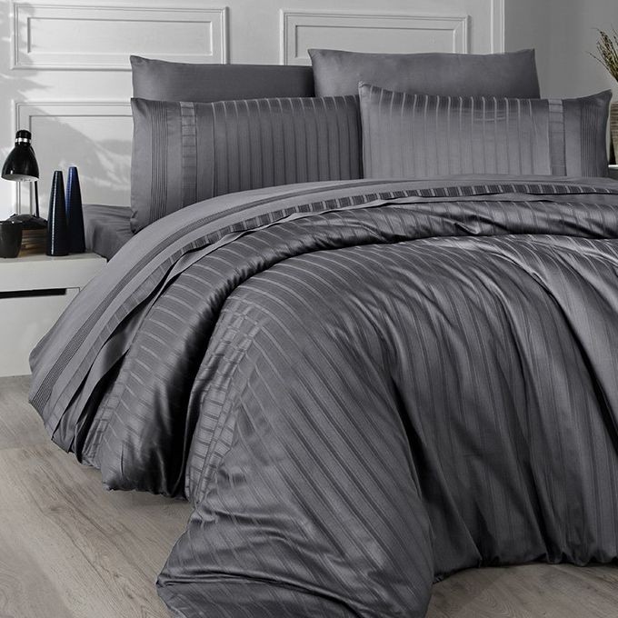 Постельное белье Do&Co жаккард Delux "New Trend", 2-х спальное (евро), серый
