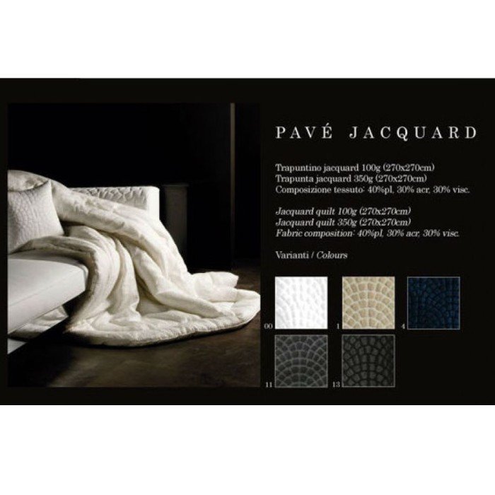 Покрывало Cesare Paciotti "Pave Jacquard", 270x270 см, черный