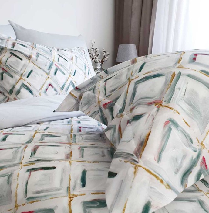 Постельное белье Tivolyo "Bailey", king-size, белый