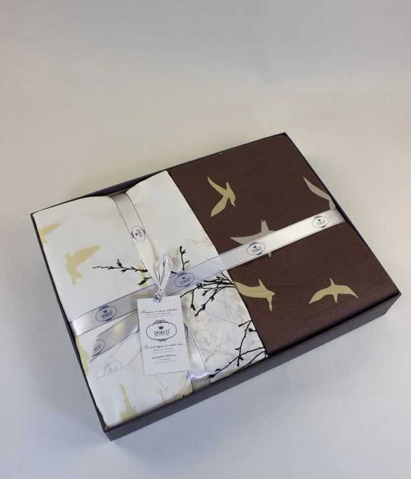 Постельное белье Do&Co Delux "Doga", 2-х спальное (евро), коричневый