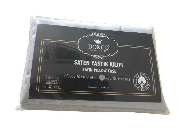 Наволочка Do&Co сатин "Loft", 2 шт, 50x70 см, шоколадный