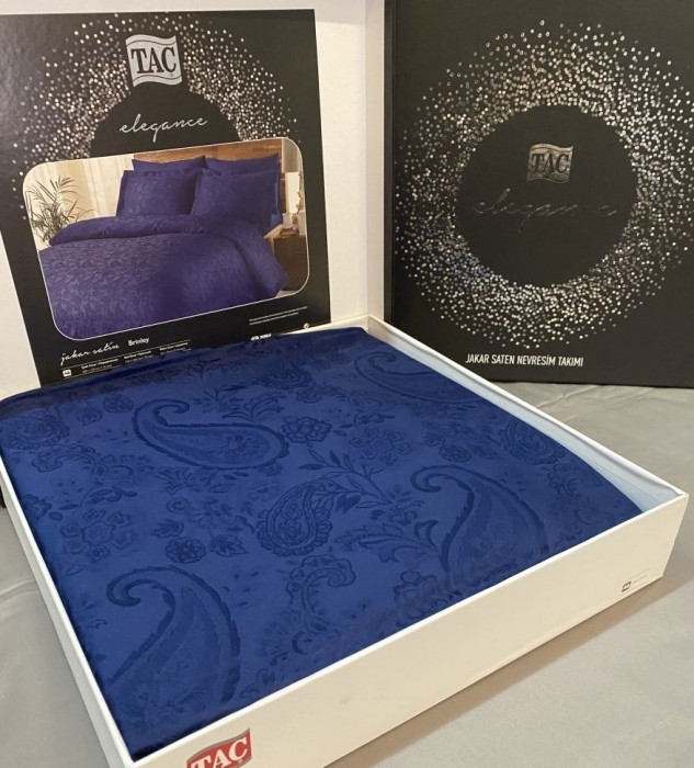 Постельное белье Tac Jakar "Brinley", 2-х спальное (евро), синий