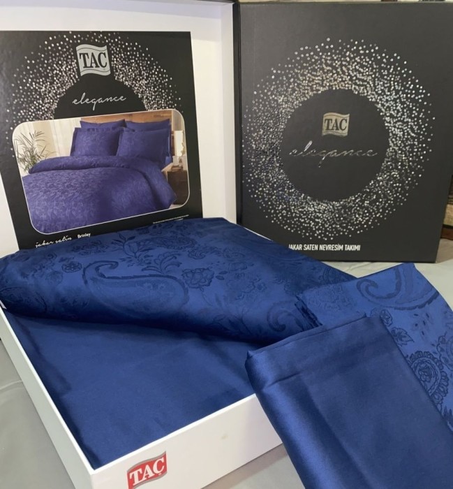 Постельное белье Tac Jakar "Brinley", 2-х спальное (евро), синий