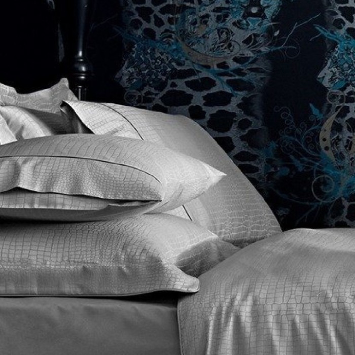 Постельное белье Valeron Jakar "Crocodile", 2-х спальное (евро), серый