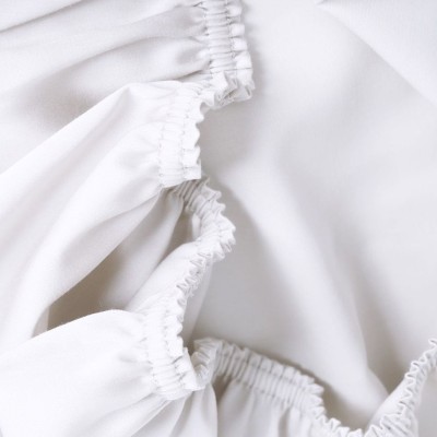 Простыня German Grass на резинке &quot;Noble Traditions Glace&quot;, 160x200x40 см, белый