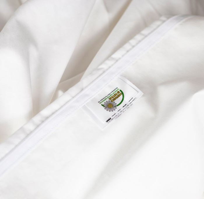 Пододеяльник German Grass "Innsbruck Rose", 200x220 см, белый, розовый кант