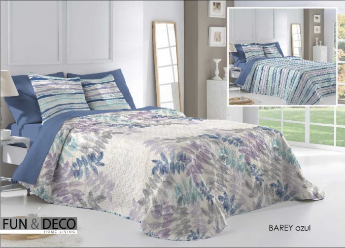 Покрывало с наволочками Antilo "Barey Azul", 250x270 см, голубой