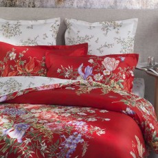 Постельное белье MIRABELLO "FIORI DI ESTATE V80R", 2-х спальное (евро), красный