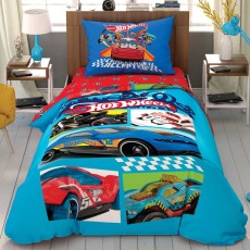 Постельное белье TAC BRF "HOT WHEELS", 1,5 спальное, синий