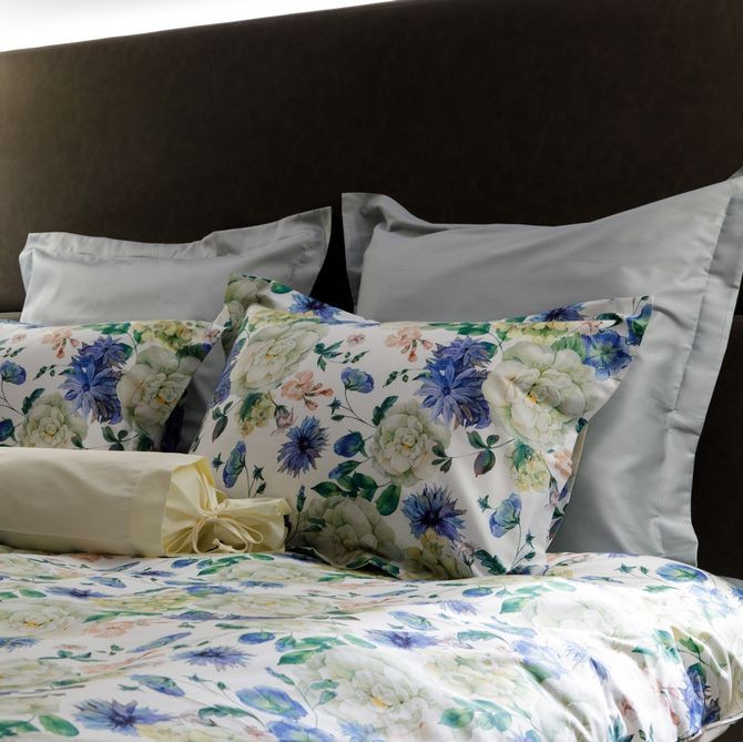 Постельное белье Von der Thannen "Crystal Peony", семейное, зеленый