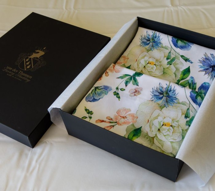 Постельное белье Von der Thannen "Crystal Peony", семейное, зеленый