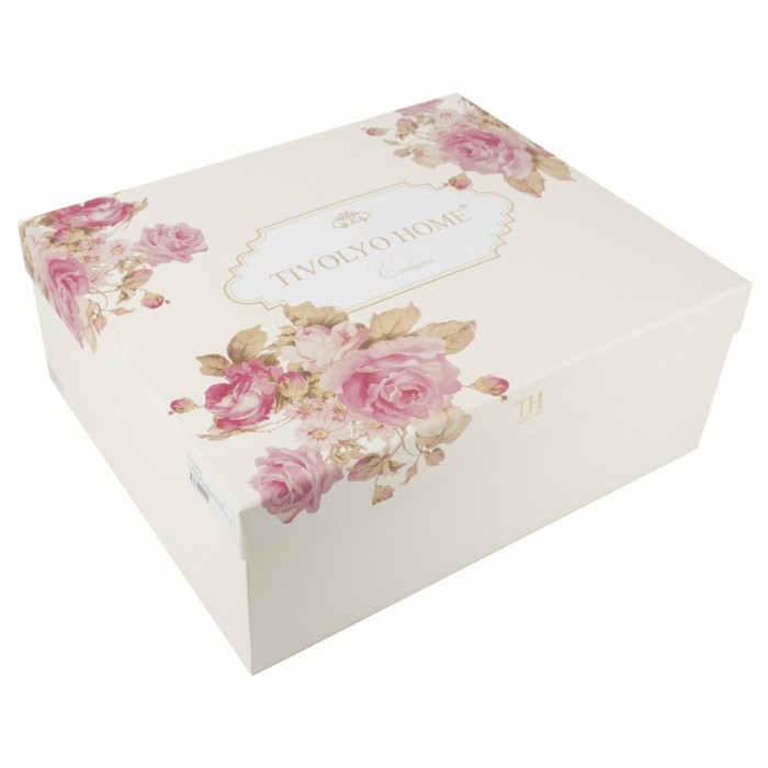 Комплект с покрывалом Tivolyo "Baroc", 220x240 см, бежевый