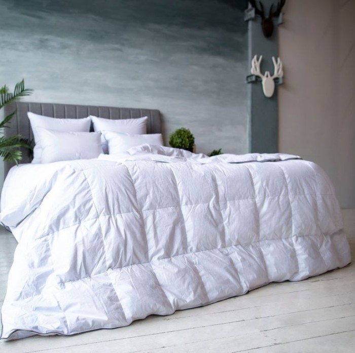 Одеяло German Grass пуховое "Gray Familie", 160x220 см, всесезонное