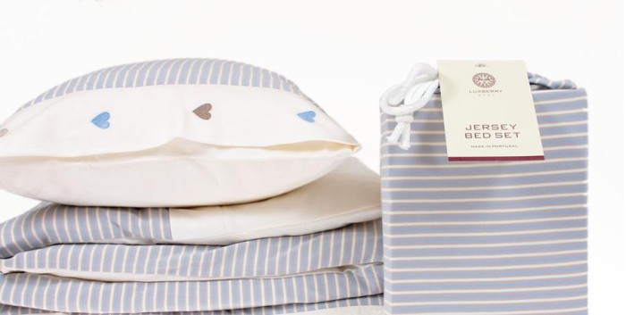 Постельное белье "Трикотаж" Luxberry, голубой