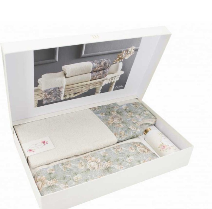 Набор полотенец Tivolyo "Anika", 3 шт, кремовый