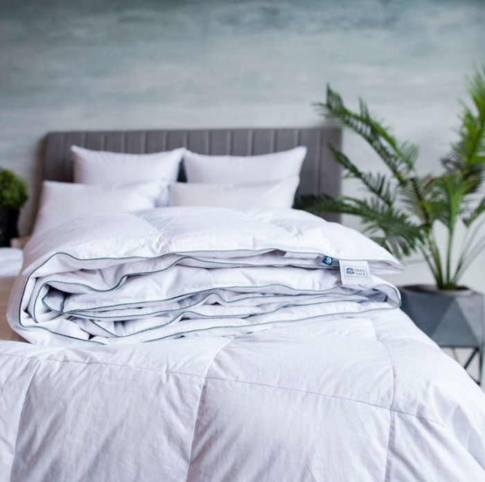 Одеяло German Grass пуховое "Gray Familie", 140x205 см, всесезонное