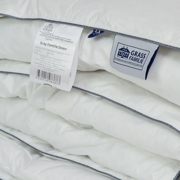 Одеяло German Grass пуховое "Gray Familie", 140x205 см, всесезонное