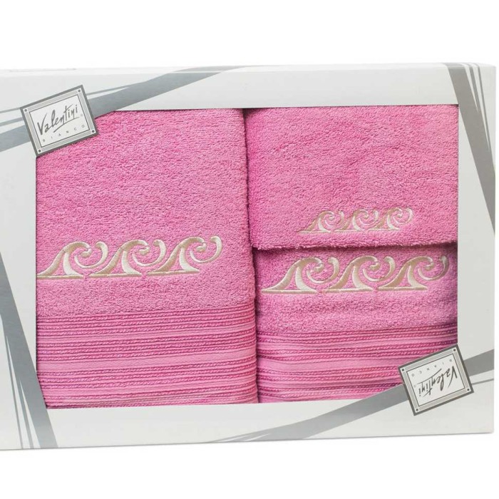 Комплект полотенец Valentini "Fantasy 3", 2131, 3 шт, розовый