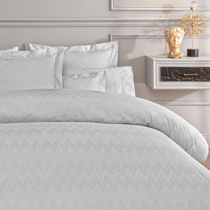 Постельное белье Valeron Jakar "Davis", king-size, серый
